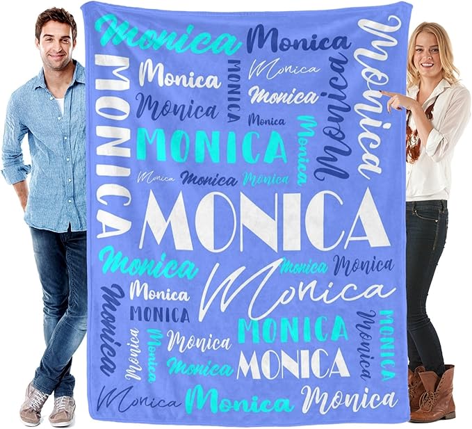 Name Blanket Personalized Blanket for Adult Kids Flannel Customize Throw Blanket Custom (Color 26, 40 x 50 Inches)