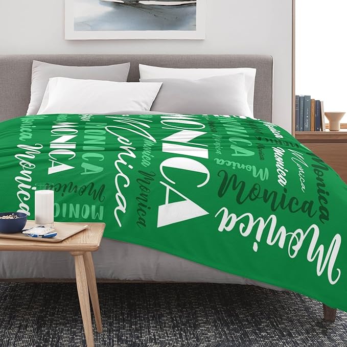 Name Blanket Personalized Blanket for Adult Kids Flannel Customize Throw Blanket Custom (Color 22, 60 x 80 Inches)