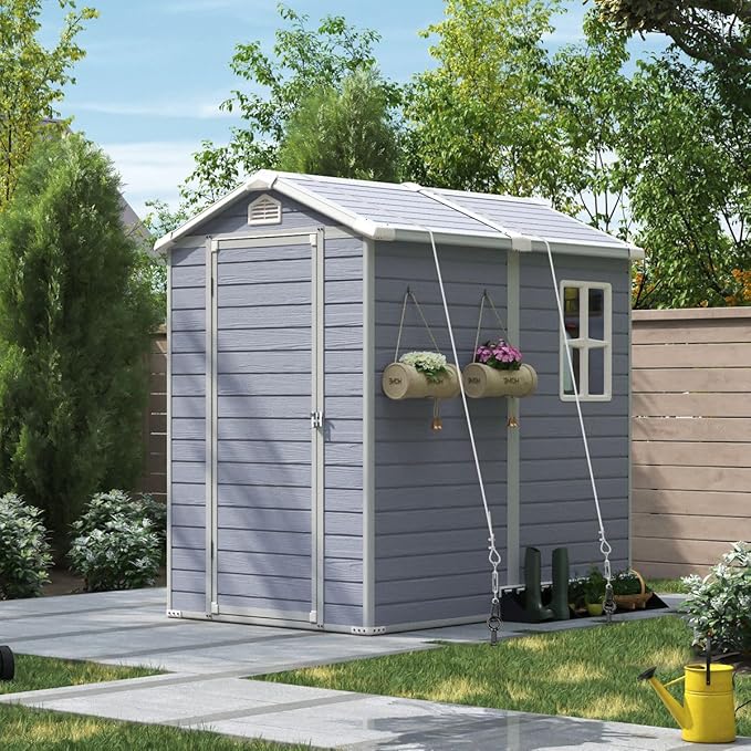 Tinnmao 30 Inch Ground Anchors Heavy Duty, 8 Pcs Screw in Shed Anchor Kit with Galvanized Cable & Turnbuckle, Multi-Use Earth Anchors for Sheds, Trampolines, Gazebo, Swing Sets, Carport