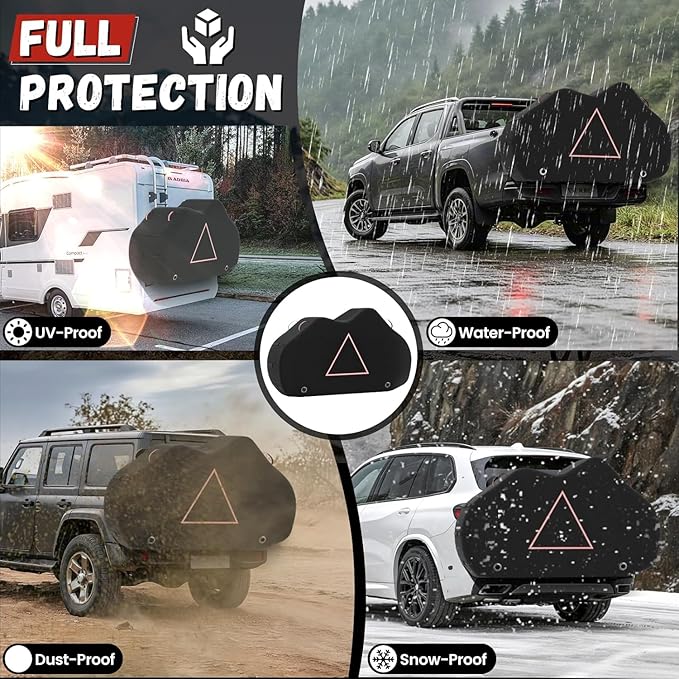 Bike Cover for Transport 2 Bikes Outdoor Bike Covers for 2 Bikes on Rear Bike Rack Transport Heavy Duty Waterproof, 420D Bicycle Rack Covers for 2 Bikes on Car Hitch Travel Storage Type2