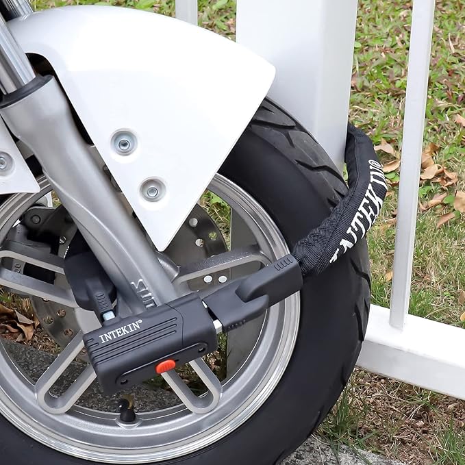 Bike Chain Lock 3FT/4FT/5FT Heavy Duty Bike Lock Anti-Theft Bicycle Chain Lock 8mm/10mm Thicker Bicycle Lock Chain Bike Lock with 3 Keys for Bike, Motorcycle