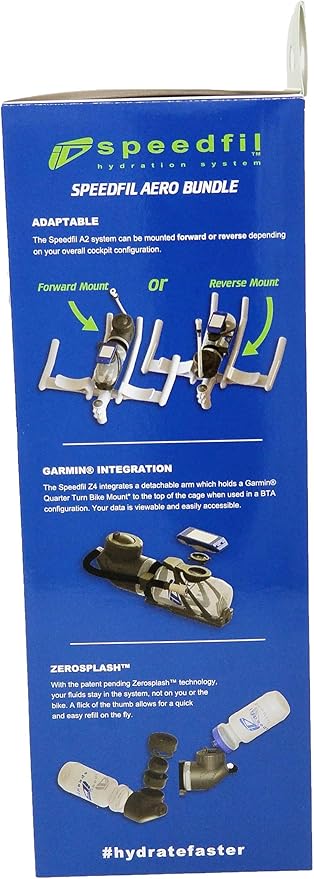 Speedfil A2 and Z4+ Aerobundle Bicycle Water Bottle, Hands-Free BTA Hydration System with Refill Port