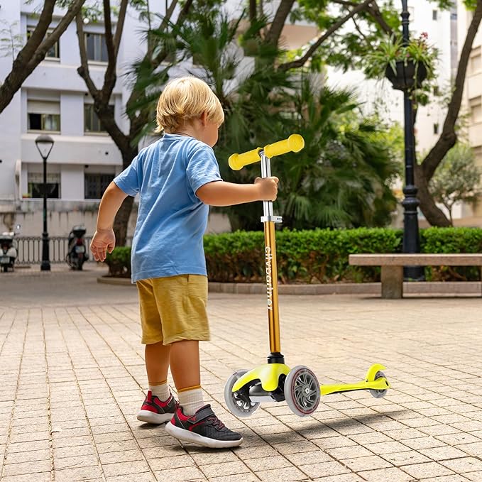 Kids Scooter, Children and Toddler 3 Wheel Kick Scooter for Boys & Girls Ages 2-5, LED Lighted Wheels and 3 Adjustable Height Handlebars, Lean-to-Steer