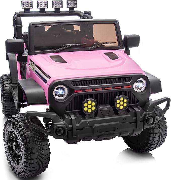 24V Ride on Toy Car, Kids Electric Vehicle 24 Volt Kids Ride on Car w/Remote Control, 3 Speeds – Light Pink