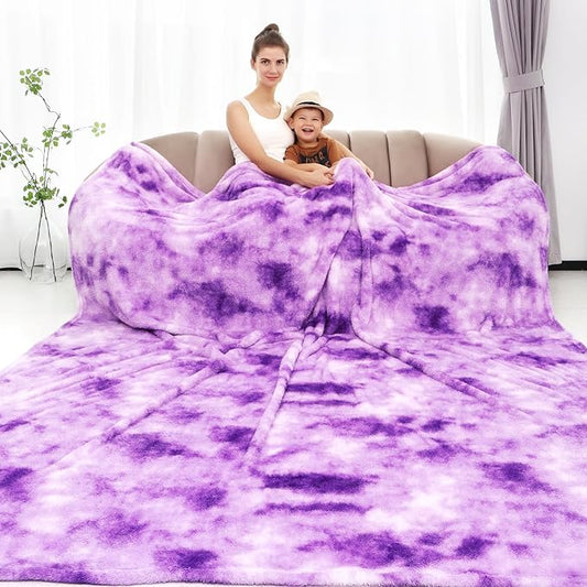 Fleece Throw Blanket Cozy Soft Lightweight Throw Blankets Warm Plush Purple Fall Blankets and Throws Couch Sofa Bed Camping Travel Picnic Outdoor Blanket Bedding Kid Baby Boys Girls Adults