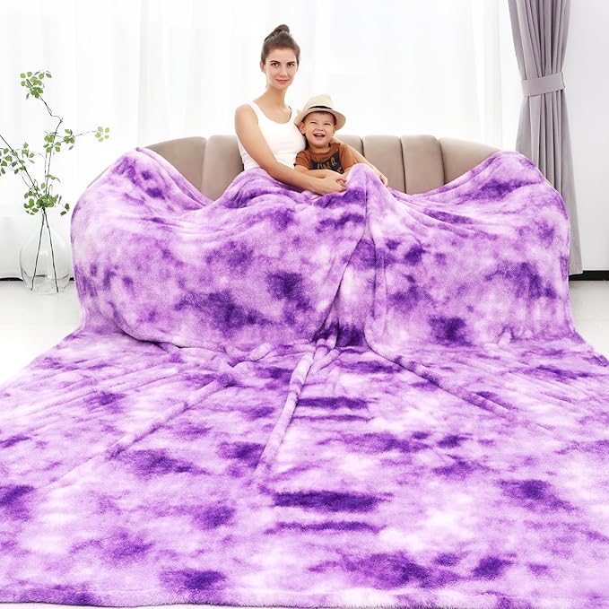 Fleece Throw Blanket Cozy Soft Lightweight Throw Blankets Warm Plush Purple Fall Blankets and Throws Couch Sofa Bed Camping Travel Picnic Outdoor Blanket Bedding Kid Baby Boys Girls Adults