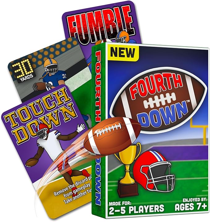 Fourth Down® - Best Football Game! Card Game for Tweens and Family Fun - Easy to Learn, Fast to Play | Perfect for Family Game Night, Sports Gifts, and Offline Fun