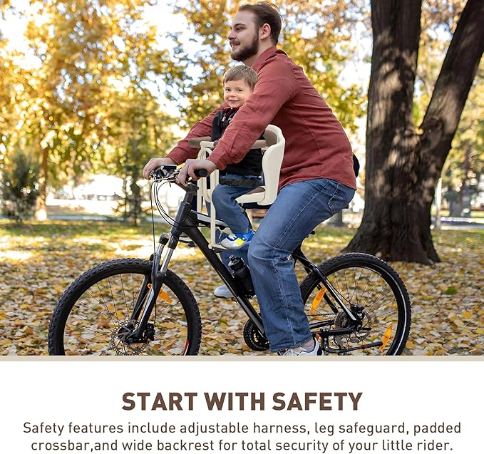 Kid's Bike seat Front Child Carrier Bike Chair for Bicycle Kids seat for Children 2~4 Years,Weight 55 lbs