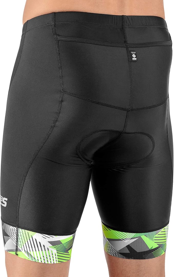 SLS3 Triathlon Shorts - Men's Padded Tri Shorts with 2 Pockets, Medium Compression