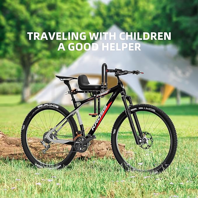 Child Bike Seat, Kids Bike Seat with Guardrail, High Seat Cushion Backrest Mountain Bike Child Bike Seat, Bicycle Child Safety Seat for Children from 1 to 3 Years Old