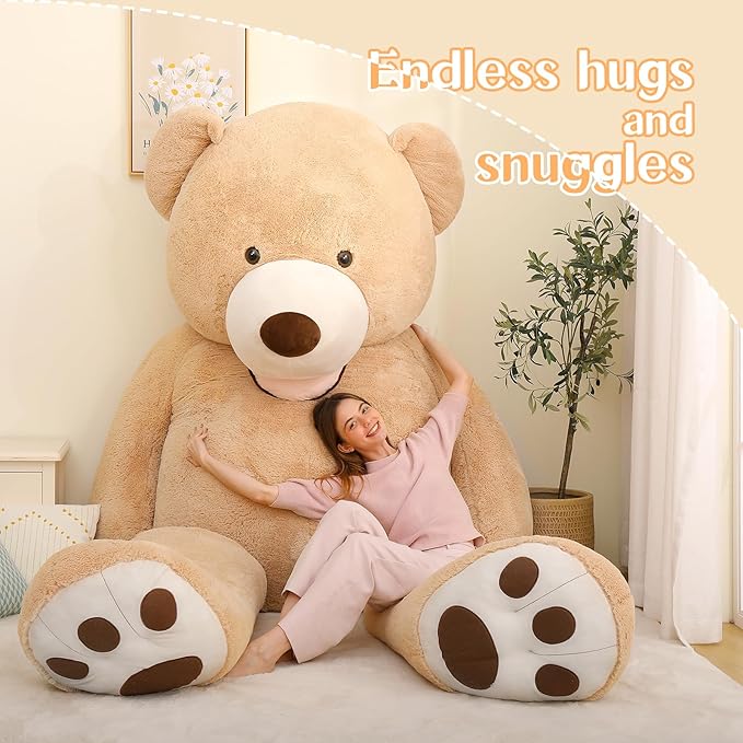 MaoGoLan Giant Teddy Bear Stuffed Animal, 10 Feet Tall, Jumbo Size Plush, Charming and Fluffy for Decorations, Celebrations, Valentine's Day