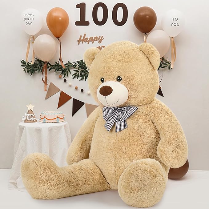 MaoGoLan Giant Teddy Bear Plush, Life Size Large Teddy Bear Stuffed Animal 5 Feet,Soft and Fluffy Big Teddy Bear Gift for Baby Shower,Christmas,Valentines