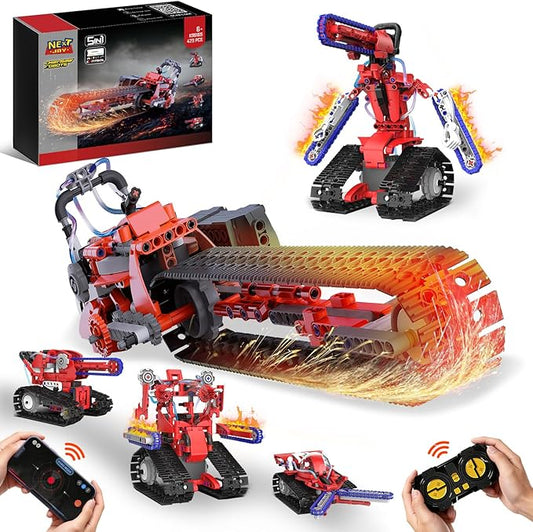 STEM Robot kit for Kids Ages 8-12, 429PCS 5 In1 Building Blocks Kit, Remote & App Control Robotic Toys, Scientific Construction Sets for Kids 8 9 10 11 12 13