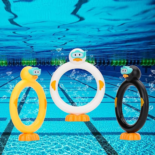 Pool Diving Toys Set - 3PCS Fun Pool Games for Kids,Clown Ring Dive Toys for Boys and Girls,Ideal for Perfect Pool Time!