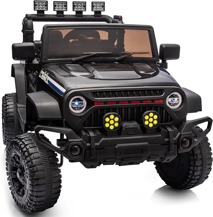 24V Ride on Toy Car, Kids Electric Vehicle 24 Volt Kids Ride on Car w/Remote Control, 3 Speeds – Black