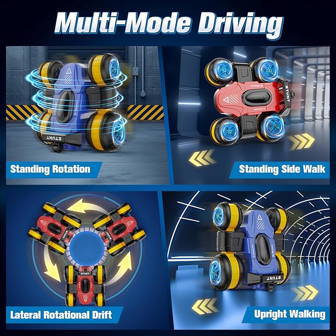 High Speed Drift Remote Control Stunt Deformation Car, Birthday Gifts, for Boys and Girls 3-16 Years Old (Bright Blue)