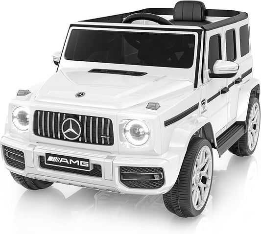 Licensed Mercedes Benz G63 Kids Electric Car, g Wagon 12V Ride on Car w/High Window, Remote Control, 3 Speeds, Music Player, Horn & LED Lights for Toddlers
