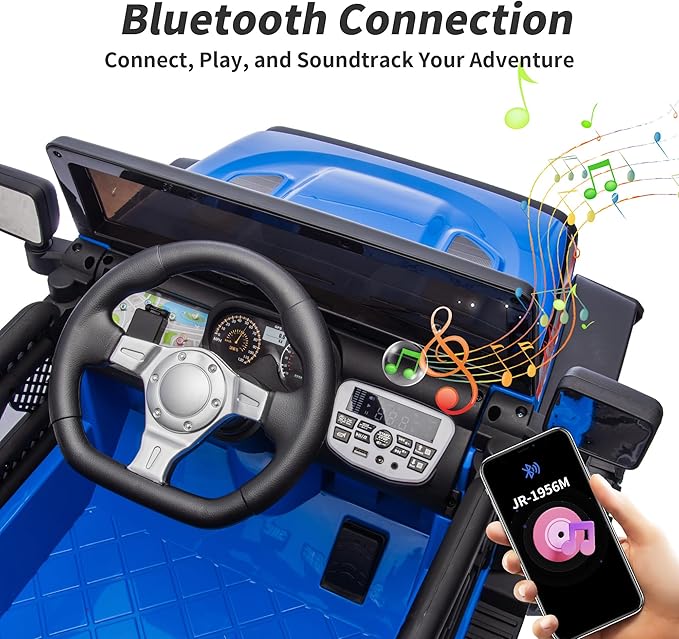 24V Kids Ride on Toy, Kids Electric Vehicles Car Ride on Car Truck for Toddlers 3-5 with Remote Control, 2x200W Motor - Blue