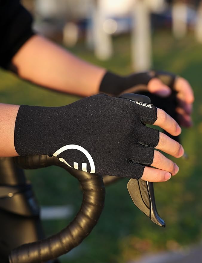 INBIKE Cycling Gloves for Men Women, Breathable Bike Gloves Lightweight Half Finger Biking Glove Mountain Road Bicycle