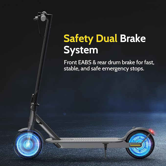 NAVIC Electric Scooter with Dual Suspension/Braking, 350W/500W Motor, 19/22 Mph, Max 22/27/49Mi Range, Foldable E Scooter for Adults with App