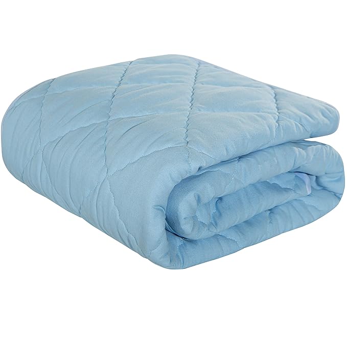 NTBAY Down Alternative Oversized Toddler Comforter, Super Soft and Warm Solid Color Baby Crib Quilted Blanket, 43x60 inches, Aqua