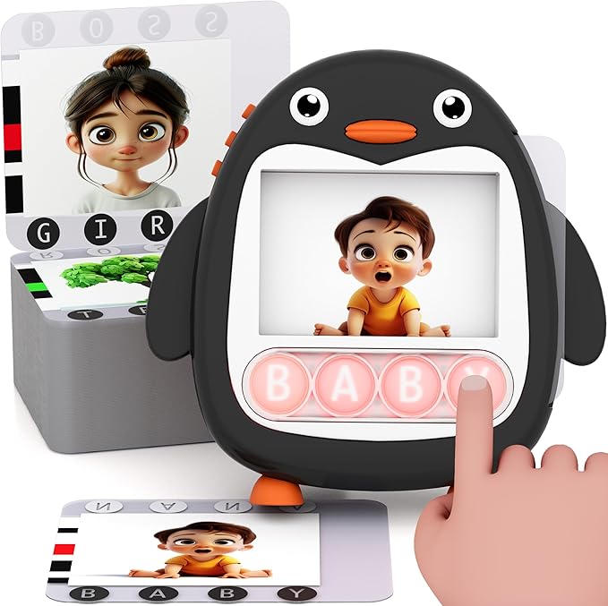 COOVA Word Pop & Talking Flash Cards for Kids Ages 4-8, Matching Letter Game, Spelling Phonics Sight Words Flash Cards Kindergarten & 1st Grade, Pocket Speech CVC Word Games, Learn to Read Toys