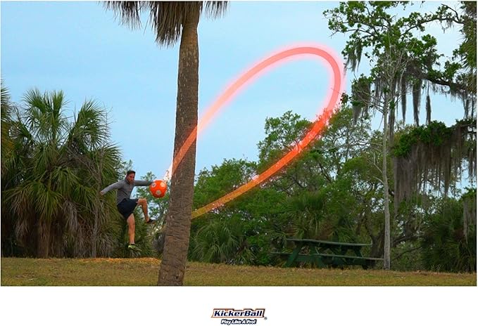 Kickerball - Curve and Swerve Soccer Ball/Football Toy - Kick Like The Pros, Great Gift for Boys and Girls - Perfect for Outdoor & Indoor Match or Game