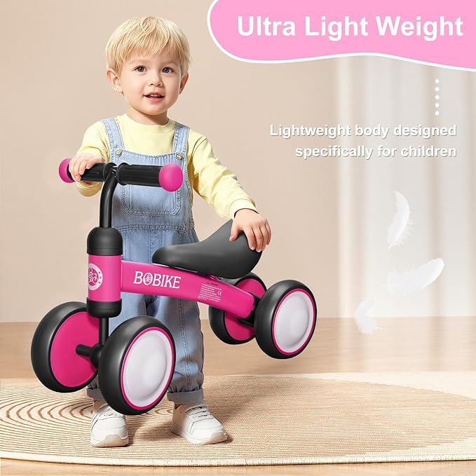 Baby Balance Bike Toys for 12-36 Months Kids Toy Boy and Girls Gifts Toddler Best First Birthday Gift Children Walker No Pedal Infant 4 Wheels Bicycle