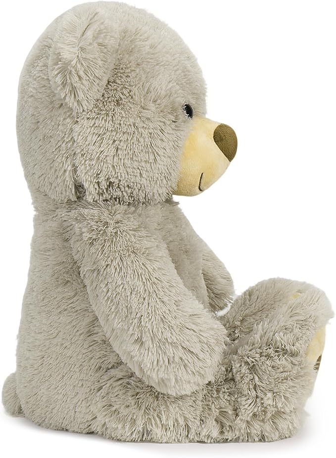 LotFancy Teddy Bear Stuffed Animal, 20 inch Gray Stuffed Bear Plush Toy, with Cute Footprints, Gift for Kids Baby Toddlers on Baby Shower, Birthday, Christmas, Easter Decoration