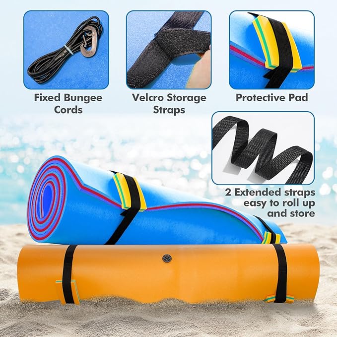 Lily Pad Floating Mat, 7/9/12/18 FT Floating Mat, Pool Float for Water Recreation, Floating Water Mat, 3-Layer Tear-Resistant XPE Foam for Boat, Beach, Ocean, Pool,Lake