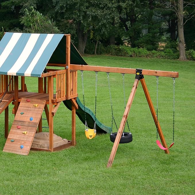 BETOOLL 90° A-Frame Middle Swing Set Brackets, Heavy Duty Steel DIY Swing Set - Includes Mounting Hardware, Ideal for Indoor and Outdoor Playgrounds (1 Middle Brackets-Black)