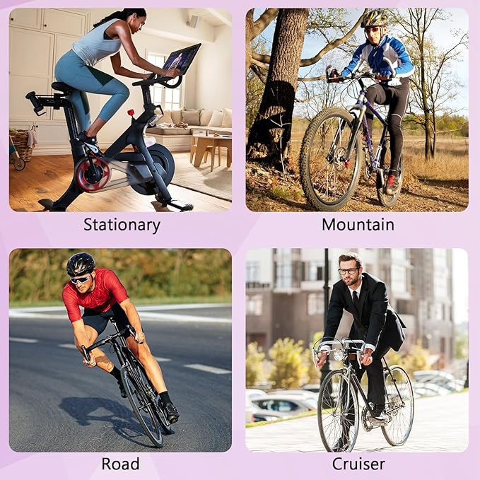 Zacro Bike Seat Cushion - Padded Gel Bike Seat Cover for Men & Women, Padding Bicycle Saddle fit with Peloton/Spin Stationary Exercise/Mountain Road Cycling Bike