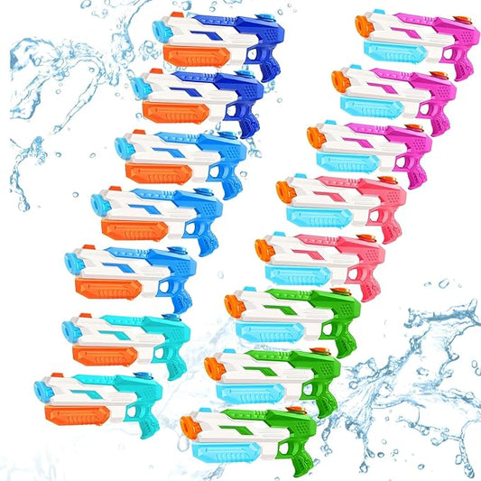 600cc Water Gun for Kids Adults：15 Pack Squirt Blasters Super Water Gun Soaker with Long Range High Capacity for Boys Girls Summer Swimming Pool Beach Outdoor Water Fighting Play Toys Party Favors