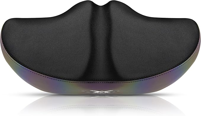 X WING New-Age Noseless Bike Seat Cushion for Men & Women - Extra Padding & Wide - Suitable for City, Electric, Stationary Bikes - Compatible with Peloton Bikes – Wide Winged Bike Seat with Cushion