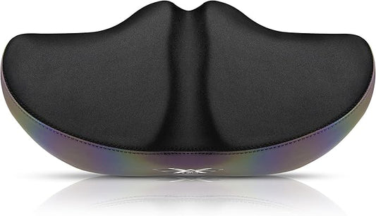 X WING New-Age Noseless Bike Seat Cushion for Men & Women - Extra Padding & Wide - Suitable for City, Electric, Stationary Bikes - Compatible with Peloton Bikes – Wide Winged Bike Seat with Cushion