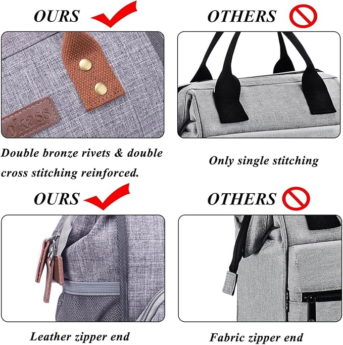 Personalized Lunch Box for Women, Initial Reusable Insulated Lunch Bag, Wide-Open Adult Lunchbox Cooler Lunchbag, Leakproof Lunch Tote for Picnic Work Outdoors, Christmas Gift for Women, Grey - L