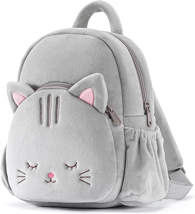 Lazada Toddler Backpack Plush Backpack Toddler Girls Backpack Cat Animal Kids Backpacks for Girls Pink Kitty Plush Bag Age 3+