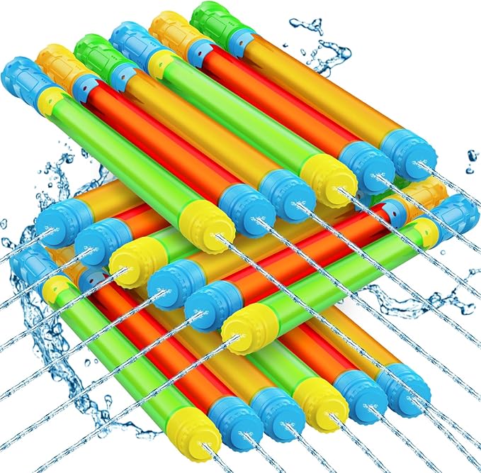 Water Gun Toy - 16.5'' Water Soaker Blaster, 18 PCS Bulk Squirt Gun Pool Toys for Kids Adults, Water Guns for Summer Outdoor Swimming Pool Beach Party Games