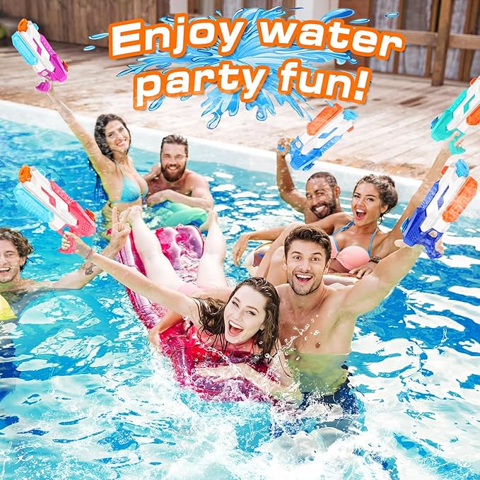 600cc Water Gun for Kids Adults：12 Pack Squirt Blasters Super Water Gun Soaker with Long Range High Capacity for Boys Girls Summer Swimming Pool Beach Outdoor Water Fighting Play Toys Party Favors