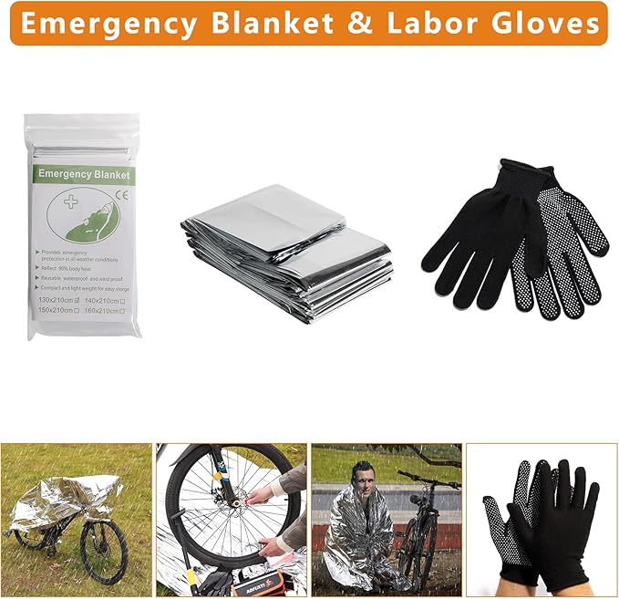 Bicycle Tire Patch Repair Kit, Bike Chain Repair Wrench, Essential Mini Pump, Portable Adult Bicycle Toolkit Accessories,Tool Kit for Camping Travel, Best Gifts for Men and Women