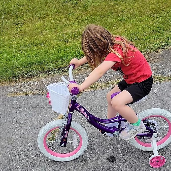 JOYSTAR Fairy Girls Bike for Toddlers and Kids Ages 2-8 Years Old, 12 14 16 18 Inch Kids Bike with Training Wheels, Handbrake and Basket, Toddler Girl Bike, Children Bicycle