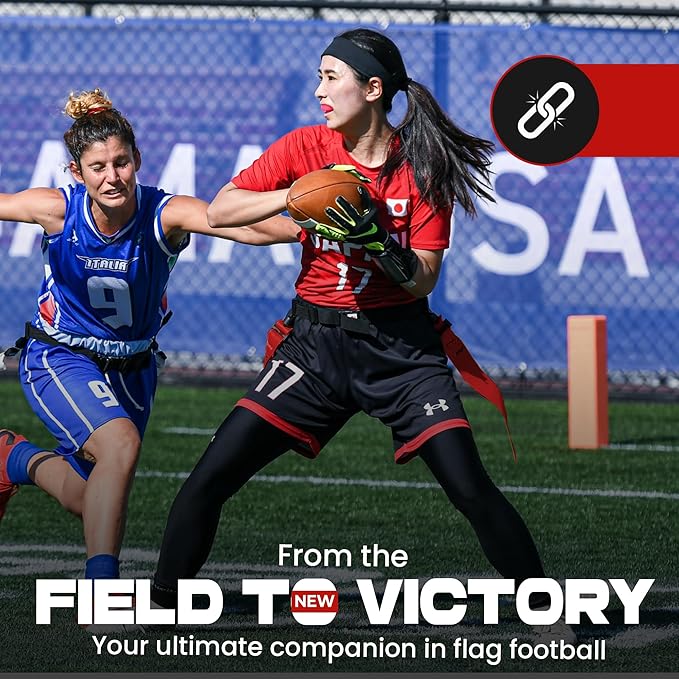 Gameday Flag Football Set – Kits for 2–14 Players w/Belts, Agility Cones & Carry Bag – Available in Multi Colors & Sizes