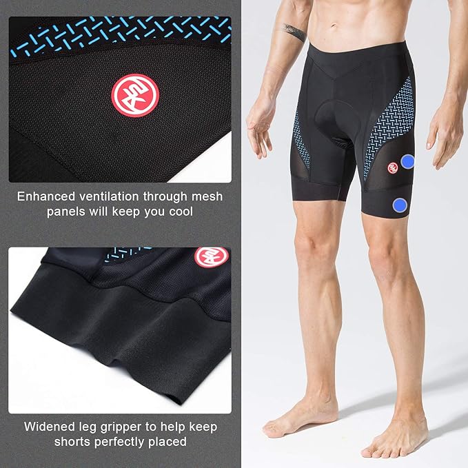 Men's Cycling Shorts Padded Bicycle Riding Half Pants Bike Biking Cycle Tights