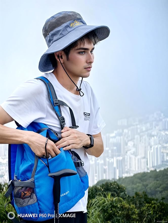 YZAOLL Small Lightweight Packable Hiking Backpack, 20L Hiking Backpack Day Pack for Women Men Travel Camping Vacation,Blue