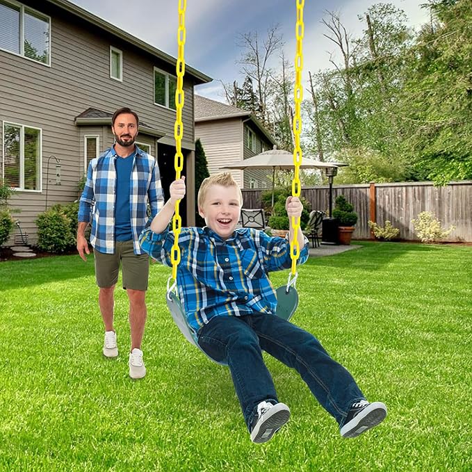 RedSwing Kids Belt Swing 2 PCS, EVA Swings Seat with Heavy Duty Metal Chains, Playground Swing Set Accessories, Safe and Durable, for Outdoor Backyard and Playground Play