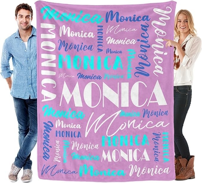 Name Blanket Personalized Blanket for Adult Kids Flannel Customize Throw Blanket Custom (Color 27, 30 x 40 Inches)