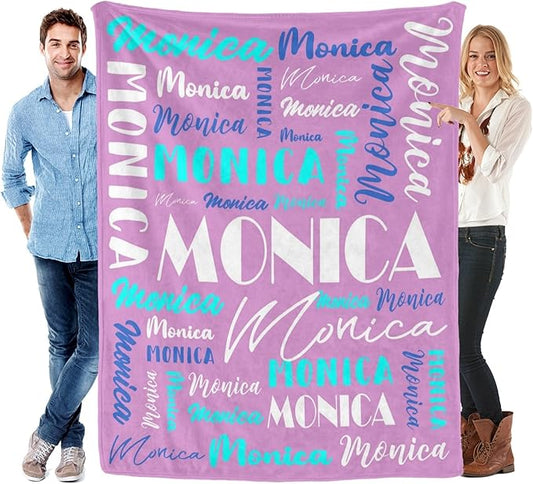 Name Blanket Personalized Blanket for Adult Kids Flannel Customize Throw Blanket Custom (Color 27, 30 x 40 Inches)