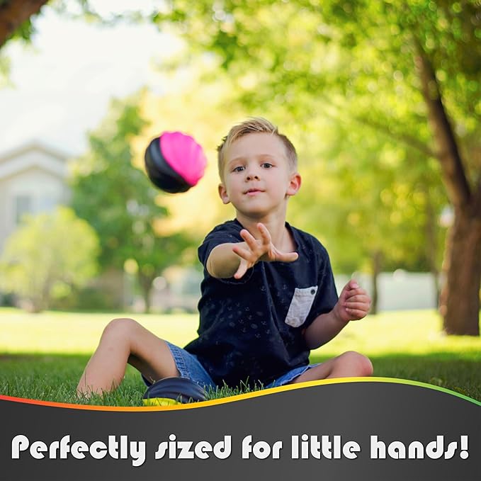 Mini Football Pack - 5” Spiral Small Foam Footballs for Kids (Red, Yellow, Blue, Pink, Orange, Green)