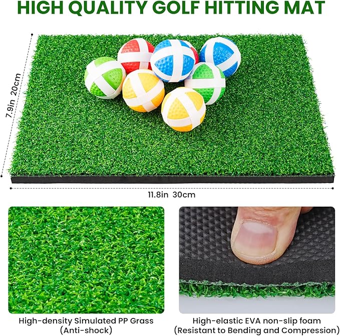 Golf Chipping Practice Mat for Backyard Games, Battle Golf Hitting Mat for Swing Training, Fun Golf Party Game, Perfect for Outdoor Activities
