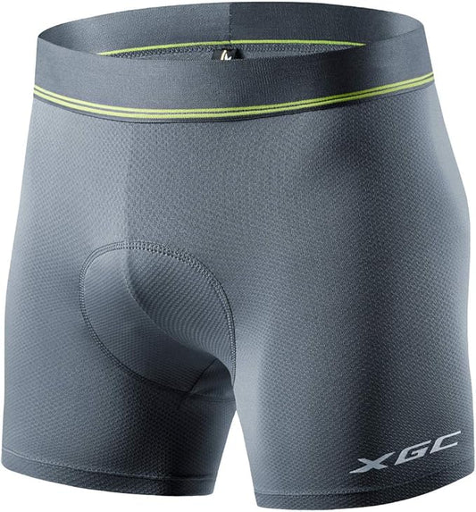 XGC Men's Cycling Underwear Shorts with High-Density High-Elasticity and Highly Breathable 4D Gel Padded